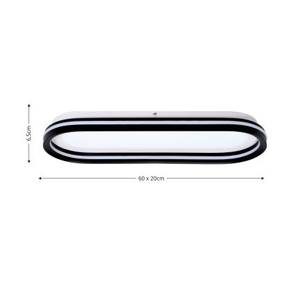 Brilagi - LED димируемо таванно осветително тяло TRIVARO LED/85W/230V 3000-6000K 20x60 cm + дистанционно управление