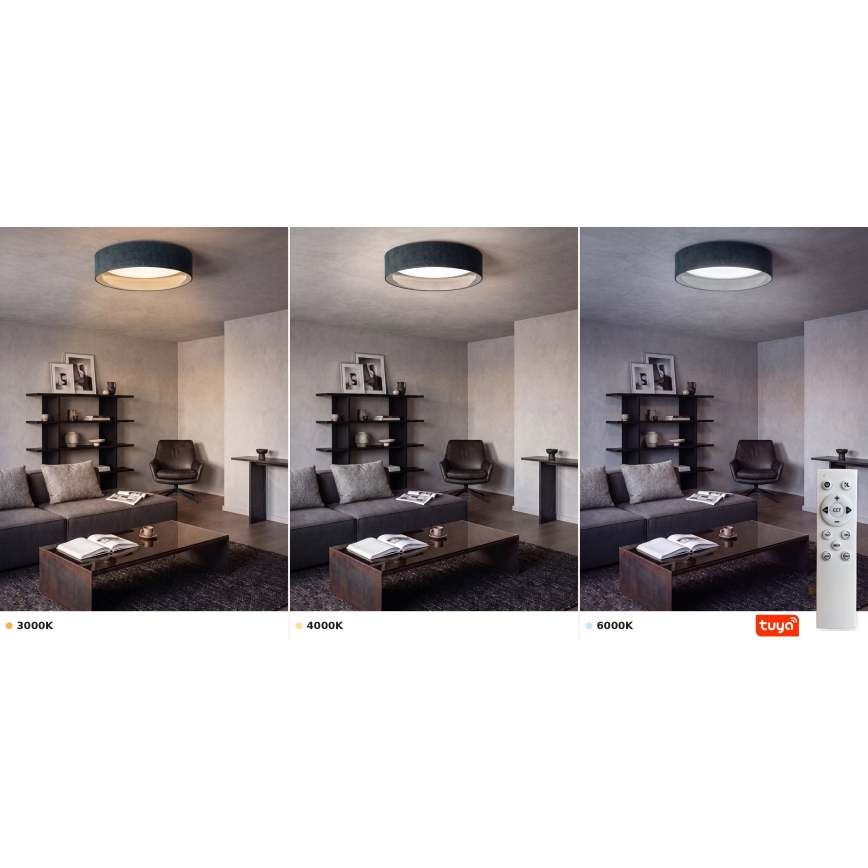 Brilagi - Димируемо таванно LED осветително тяло VELVET SMARTIX STARS LED/36W/230V 3000-6000K Ø 55 см зелено Wi-Fi Tuya Beacon + дистанционно управление