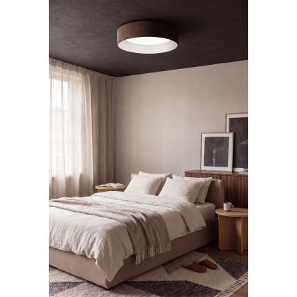 Brilagi - Димируемо LED таванно осветително тяло VELVET SMARTIX LED/24W/230V 3000-6000K Ø 45 cm кафяво Wi-Fi Tuya Beacon + дистанционно управление