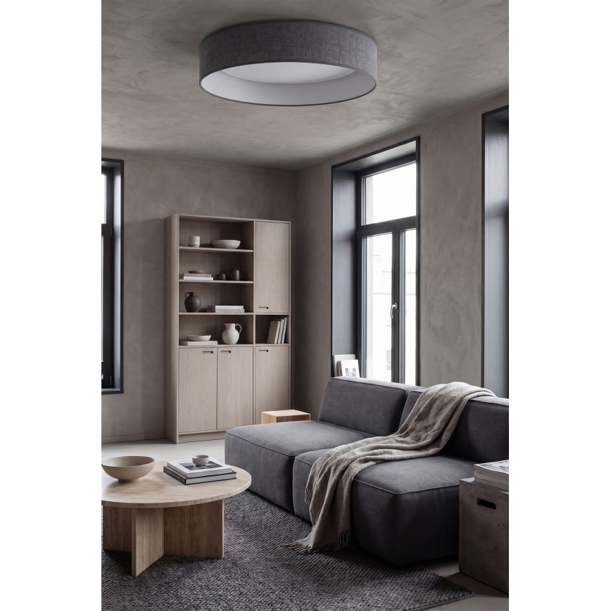 Brilagi - Димируемо таванно осветително тяло VELVET SMARTIX LED/36W/230V 3000-6000K диаметър 55 см сиво Wi-Fi Tuya Beacon + дистанционно управление