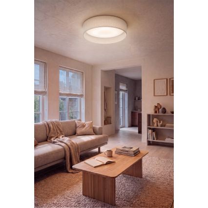 BRILAGI - VELVET SMARTIX LED таванно осветително тяло с регулируема яркост LED/36W/230V 3000-6000K Ø 55 см, кремаво, Wi-Fi Tuya Beacon + дистанционно управление