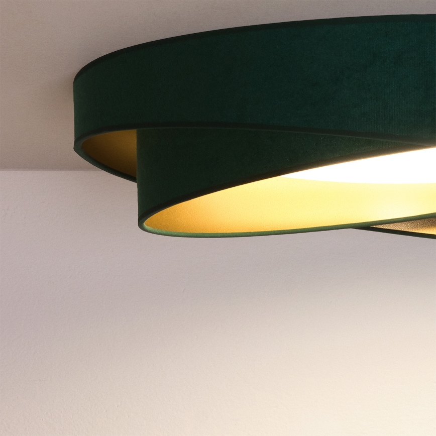 BRILAGI - LED Димируемо таванно осветително тяло VELVET TWIST LED/36W/230V 3000-6000K Ø 65 см Wi-Fi Tuya Beacon зелен/златист + дистанционно управление