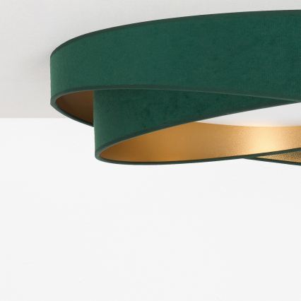 BRILAGI - LED Димируемо таванно осветително тяло VELVET TWIST LED/36W/230V 3000-6000K Ø 65 см Wi-Fi Tuya Beacon зелен/златист + дистанционно управление