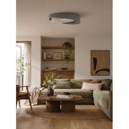 BRILAGI - LED Димируем таванен плафон VELVET TWIST LED/36W/230V 3000-6000K Ø 65 см Wi-Fi Tuya Beacon зелен/бял + дистанционно управление