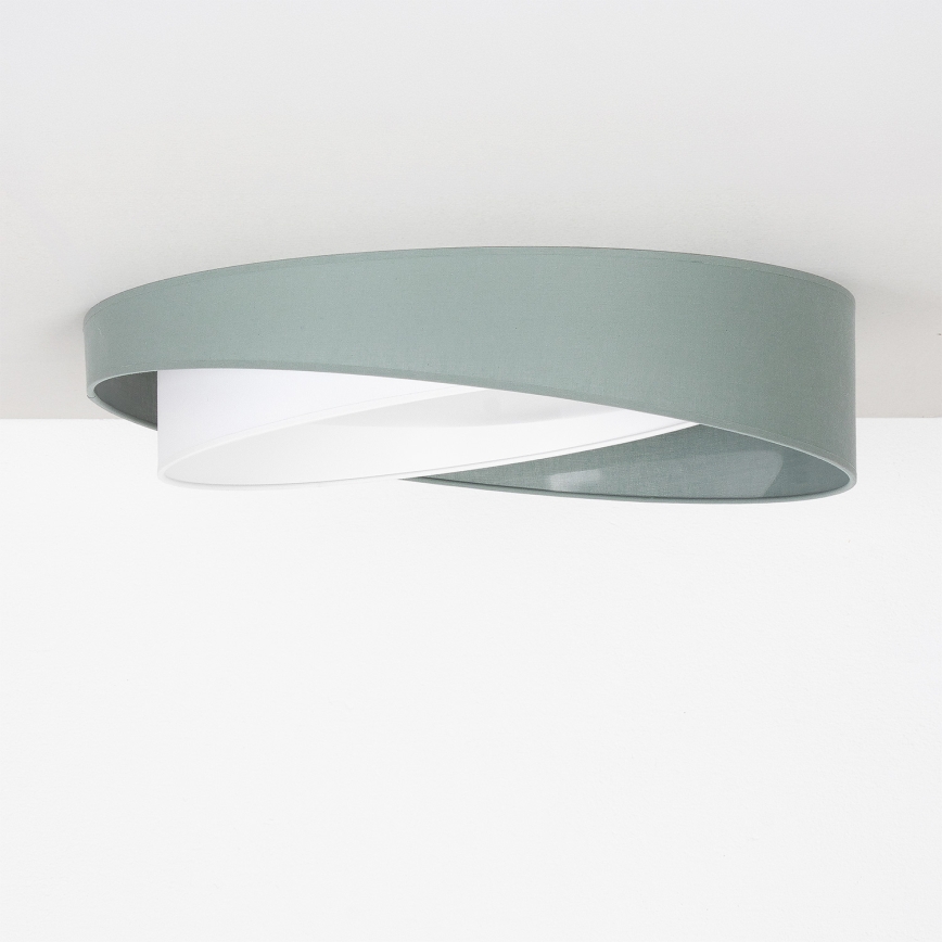 BRILAGI - LED Димируем таванен плафон VELVET TWIST LED/36W/230V 3000-6000K Ø 65 см Wi-Fi Tuya Beacon зелен/бял + дистанционно управление