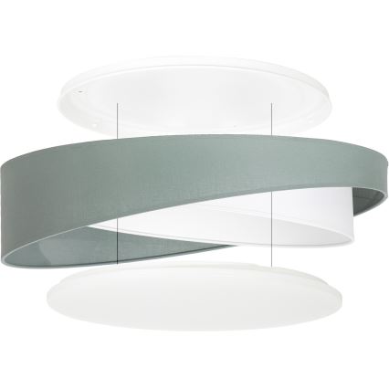 BRILAGI - LED Димируем таванен плафон VELVET TWIST LED/36W/230V 3000-6000K Ø 65 см Wi-Fi Tuya Beacon зелен/бял + дистанционно управление