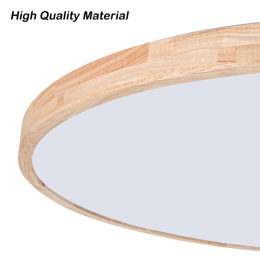 Brilagi - LED димируемо таванно осветително тяло WOODLINE LED/100W/230V 3000-6000K дъб диаметър 80 см + дистанционно управление