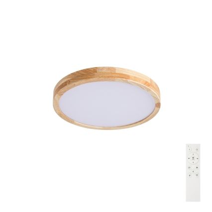 Brilagi - димируемо таванно осветително тяло WOODLINE LED/48W/230V 3000-6000K дъб Ø 40 см + дистанционно управление