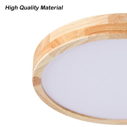 Brilagi - димируемо таванно осветително тяло WOODLINE LED/48W/230V 3000-6000K дъб Ø 40 см + дистанционно управление