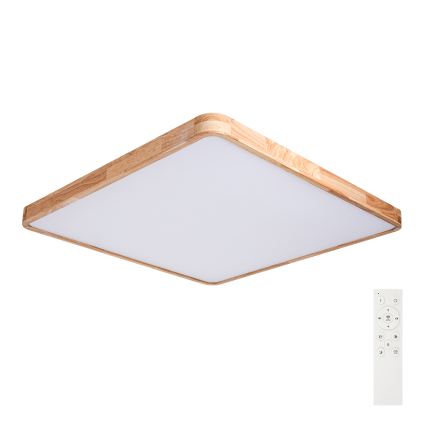Brilagi - Димируемо таванно LED осветително тяло WOODLINE SQUARE LED/180W/230V 3000-6000K дъб 100x100 см + дистанционно управление