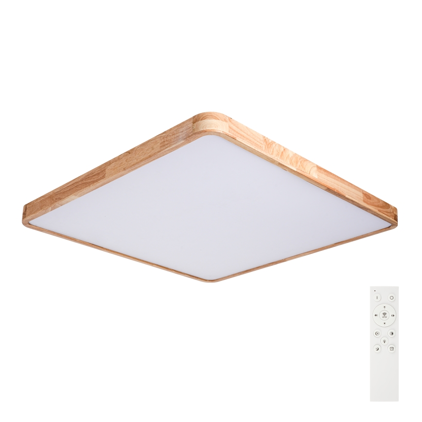 Brilagi - Димируемо таванно LED осветително тяло WOODLINE SQUARE LED/180W/230V 3000-6000K дъб 100x100 см + дистанционно управление