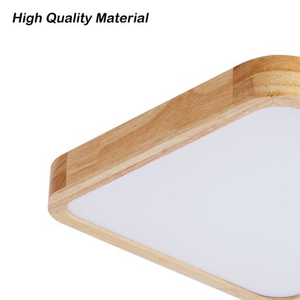 BRILAGI - LED димируемо таванно осветително тяло WOODLINE SQUARE LED/48W/230V 3000-6000K дъб 40x40 cm + дистанционно управление