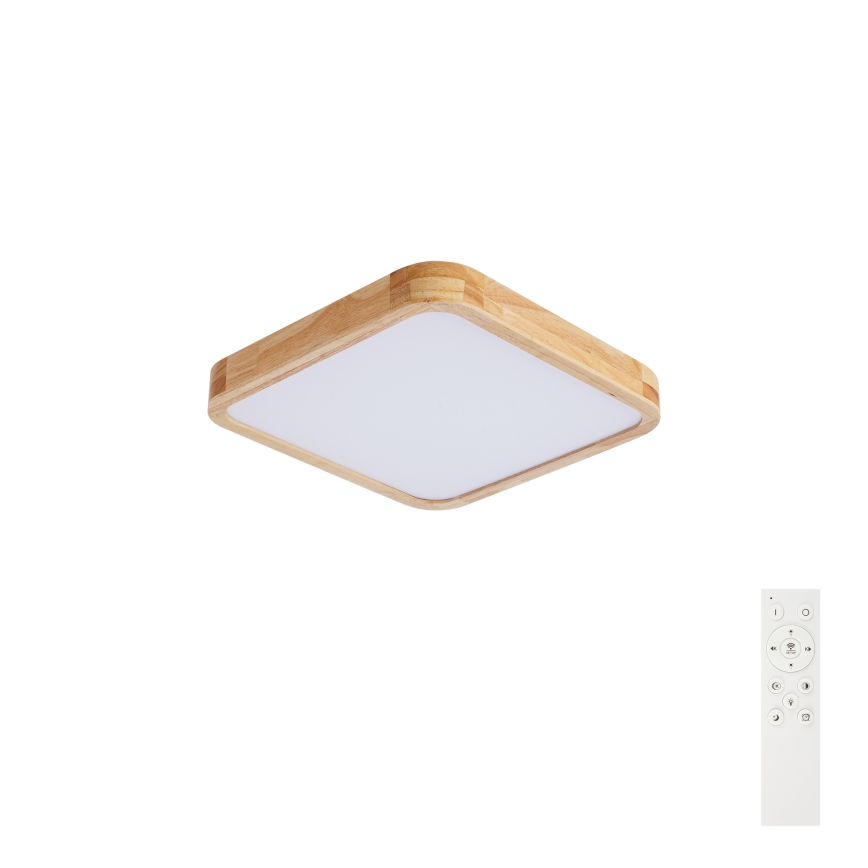 Brilagi - LED димируемо таванно осветително тяло WOODLINE SQUARE LED/48W/230V 3000-6000K дъб 40x40 cm + дистанционно управление