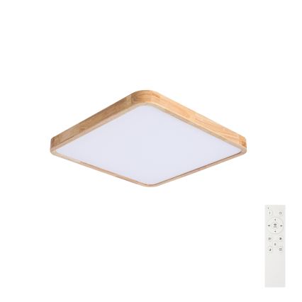 Brilagi - Димируемо LED таванно осветително тяло WOODLINE SQUARE LED/80W/230V 3000-6000K дъб 60x60 cm + дистанционно управление