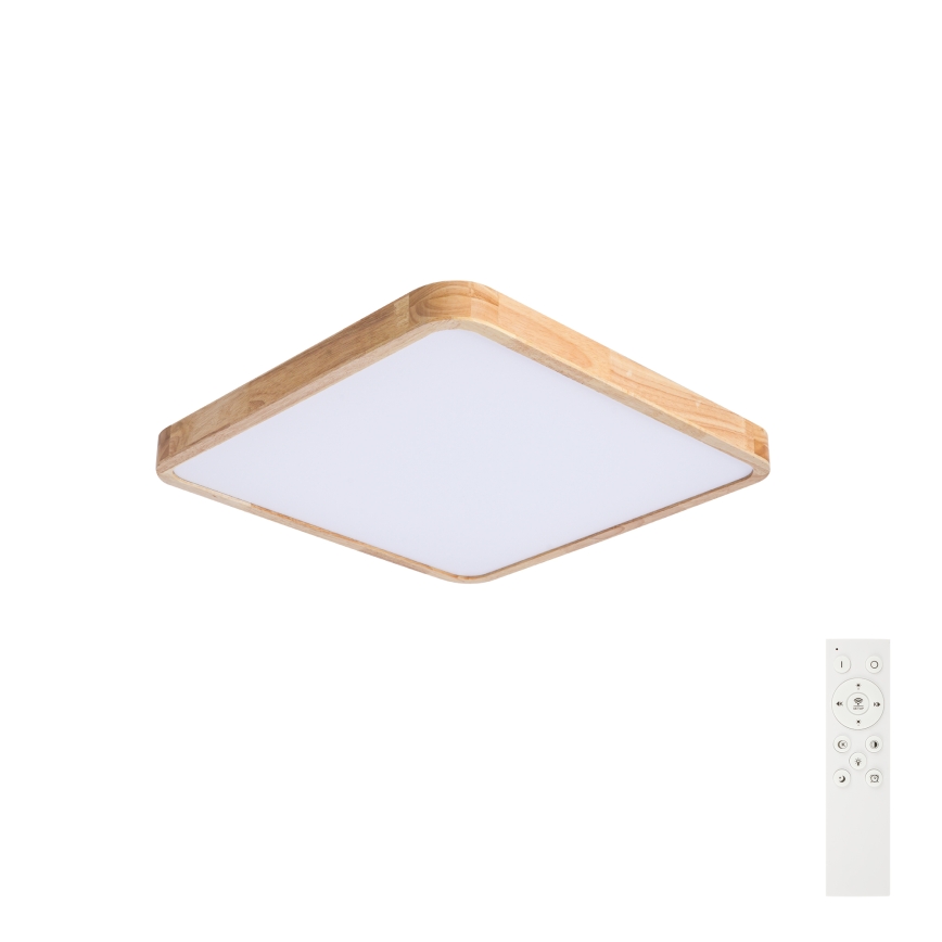 Brilagi - Димируемо LED таванно осветително тяло WOODLINE SQUARE LED/80W/230V 3000-6000K дъб 60x60 cm + дистанционно управление
