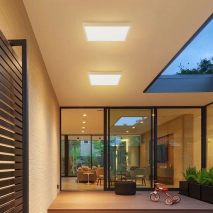 Brilagi - LED димируемо таванно осветително тяло за баня FRAME SMART LED/50W/230V 60x60 cm 3000-6000K IP44 бежово + дистанционно управление