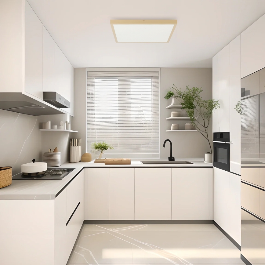 Brilagi - LED димируемо таванно осветително тяло за баня FRAME SMART LED/50W/230V 60x60 cm 3000-6000K IP44 бежово + дистанционно управление