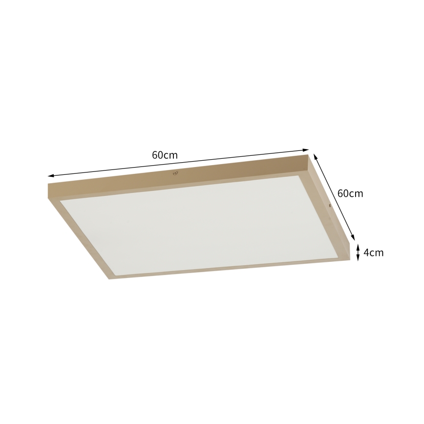 Brilagi - LED димируемо таванно осветително тяло за баня FRAME SMART LED/50W/230V 60x60 cm 3000-6000K IP44 бежово + дистанционно управление