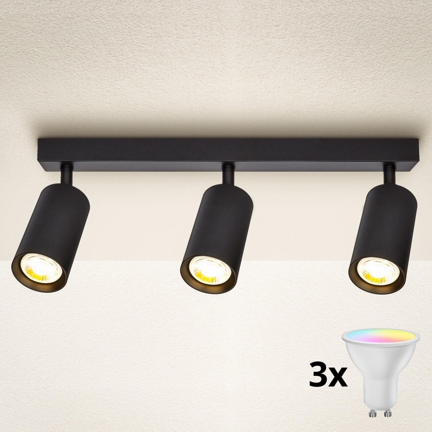 Brilagi - димируемо LED RGBW точково осветително тяло SELE 3xGU10/6,5W/230V 2700-6500K черно