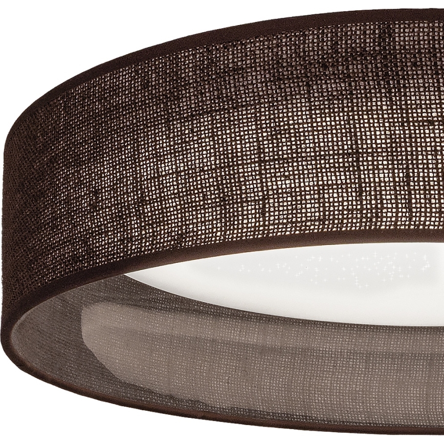 Brilagi - димируема LED таванна лампа VELVET SMARTIX STARS LED/36W/230V 3000-6000K диаметър 55 см кафява Wi-Fi Tuya Beacon + дистанционно управление