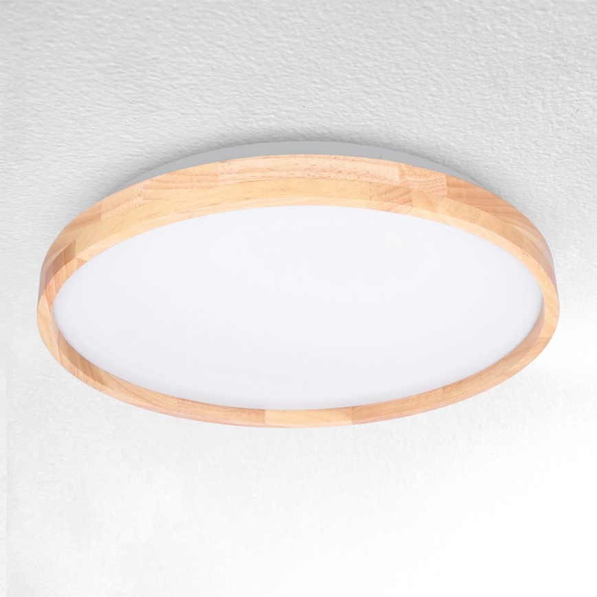 Brilagi - Димируемо LED таванно осветително тяло ALSON LED/48W/230V 3000-6500K дъб Ø 39,5 см + дистанционно управление