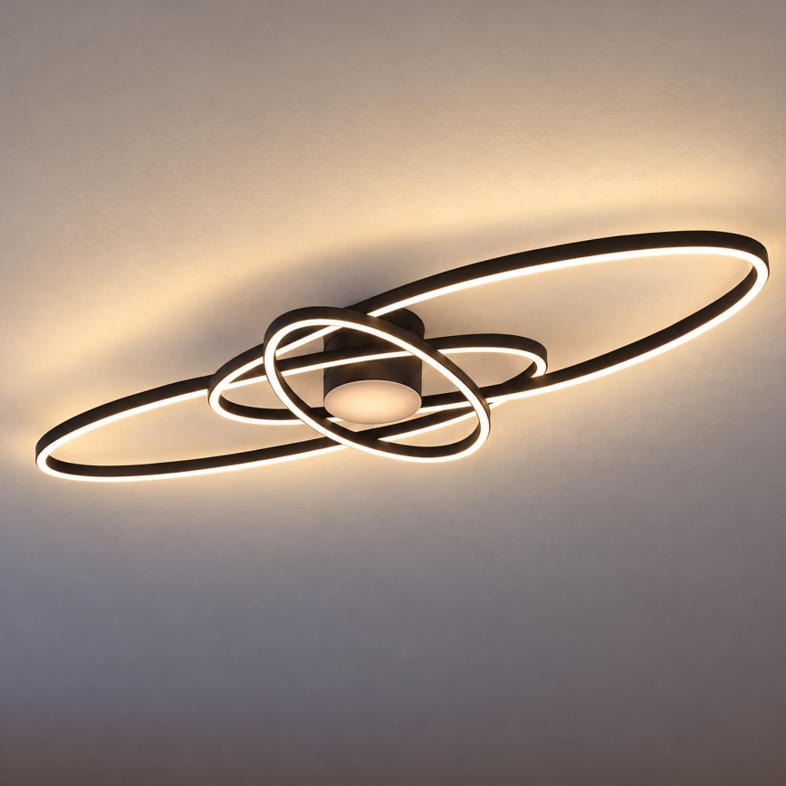 BRILAGI - LED димируемо таванно осветително тяло APOLLO LED/58W/230V 3000-6500K 43,2x101,2 cm черно + дистанционно управление