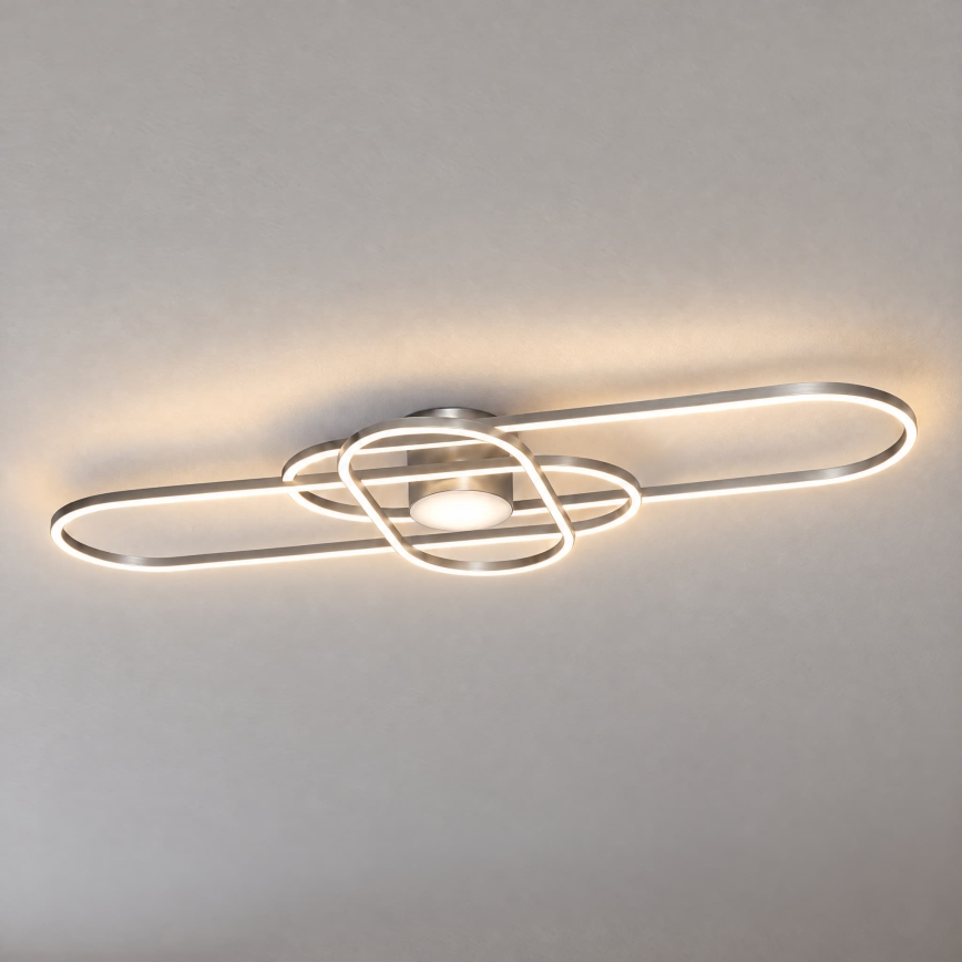BRILAGI - LED димируемо таванно осветително тяло APOLLO LED/58W/230V 3000-6500K 43,2x101,2 cm матов хром + дистанционно управление