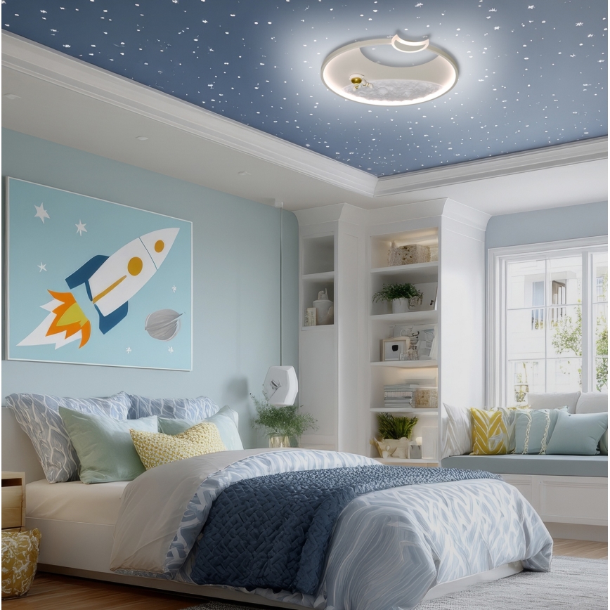 Brilagi - Димируемо LED таванно осветително тяло ASTRO LED/20W/230V Ø 50 cm 3000-6000K астронавт + дистанционно управление