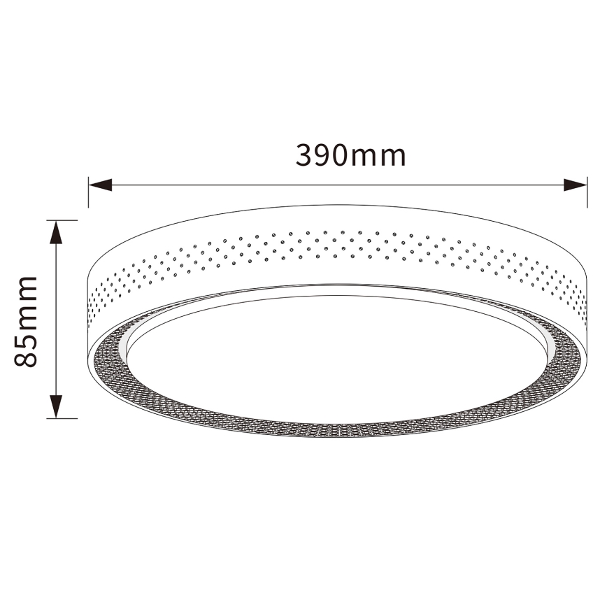 Brilagi - Димируемо LED таванно осветително тяло COCI LED/48W/230V 3000-6500K Ø 39 см дървесен декор/черно + дистанционно управление