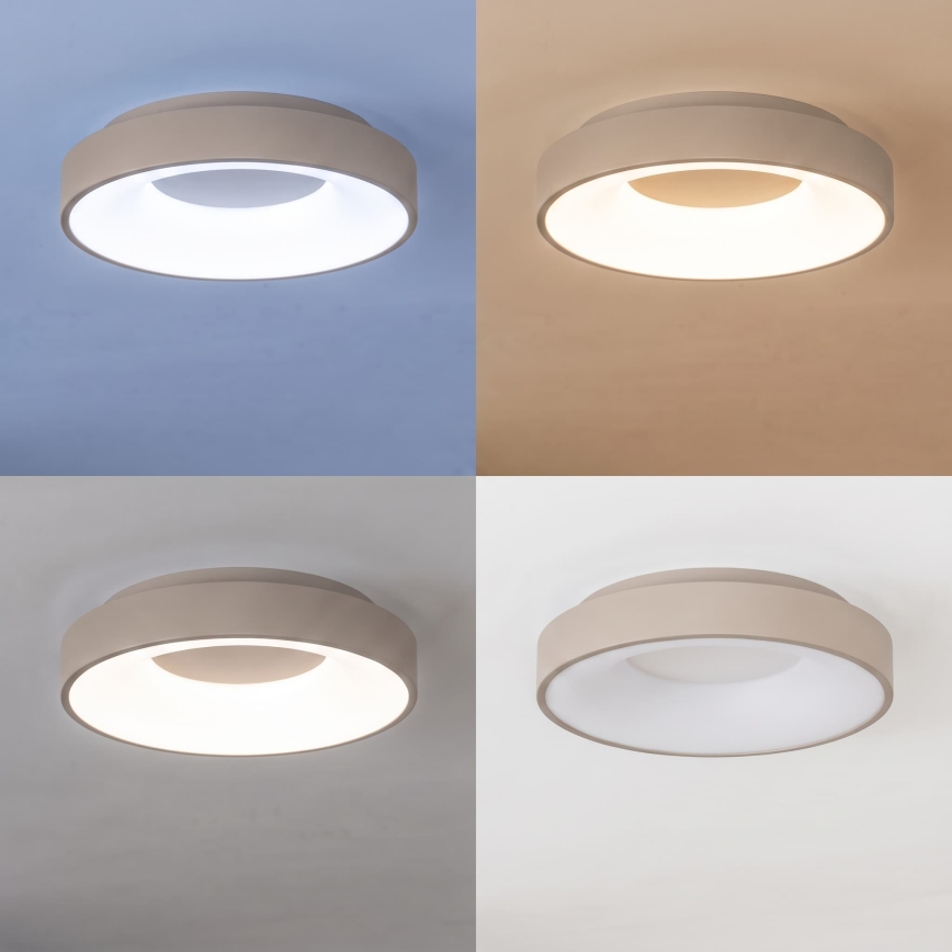 BRILAGI - Димируема LED таванна лампа FALCON II LED/67W/230V 3000-6500K Ø 40 см бяла/бежова + дистанционно управление
