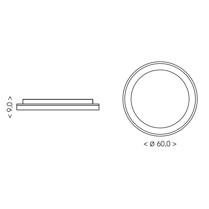 BRILAGI - димируемо LED таванно осветително тяло FALCON II LED/99W/230V 3000-6500K Ø 60 см бежово + дистанционно управление