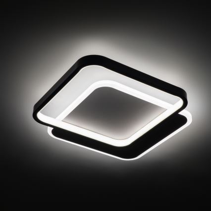 Brilagi - Димируемо LED таванно осветително тяло FLARE LED/43W/230V 3000-6000K 39,5x45 cm бял/черен + дистанционно управление