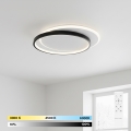 BRILAGI - димируемо LED таванно осветително тяло FLARE LED/48W/230V 3000-6000K 39,5x45 cm бял/черен + дистанционно управление