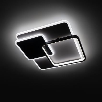 Brilagi - LED таванен плафон FLARE с възможност за димиране LED/64W/230V 3000-6000K 45x45 cm бял/черен + дистанционно управление