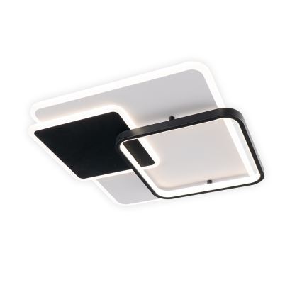 Brilagi - LED таванен плафон FLARE с възможност за димиране LED/64W/230V 3000-6000K 45x45 cm бял/черен + дистанционно управление