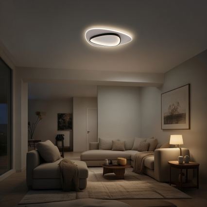 Brilagi - LED димируемо таванно осветително тяло FLARE LED/70W/230V 3000-6000K 55x55 cm бял/черен + дистанционно управление