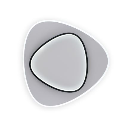 Brilagi - LED димируемо таванно осветително тяло FLARE LED/70W/230V 3000-6000K 55x55 cm бял/черен + дистанционно управление