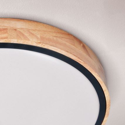 Brilagi - димируемо LED таванно осветително тяло GLORIA LED/48W/230V 3000-6500K дъб Ø 40 см + дистанционно управление