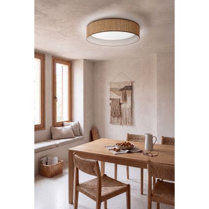 Brilagi - Димируемо LED таванно осветително тяло VELVET SMARTIX STARS LED/24W/230V 3000-6000K Ø 45 см бежово Wi-Fi Tuya Beacon + дистанционно управление