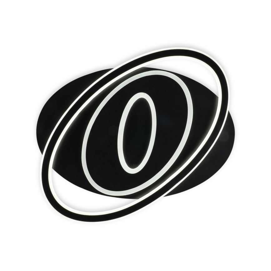 Brilagi - Димируемо LED таванно осветително тяло IRIS LED/78W/230V 3000-6000K 37x49 см черно + дистанционно управление