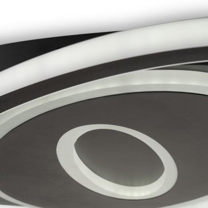 Brilagi - Димируемо LED таванно осветително тяло IRIS LED/78W/230V 3000-6000K 37x49 см черно + дистанционно управление