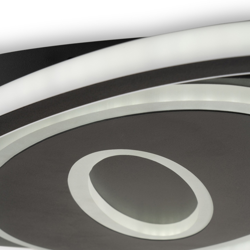 Brilagi - Димируемо LED таванно осветително тяло IRIS LED/78W/230V 3000-6000K 37x49 см черно + дистанционно управление