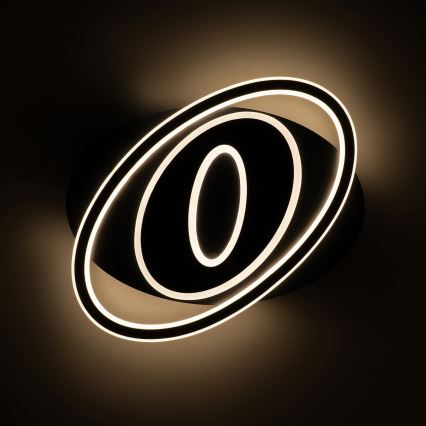 Brilagi - Димируемо LED таванно осветително тяло IRIS LED/78W/230V 3000-6000K 37x49 см черно + дистанционно управление