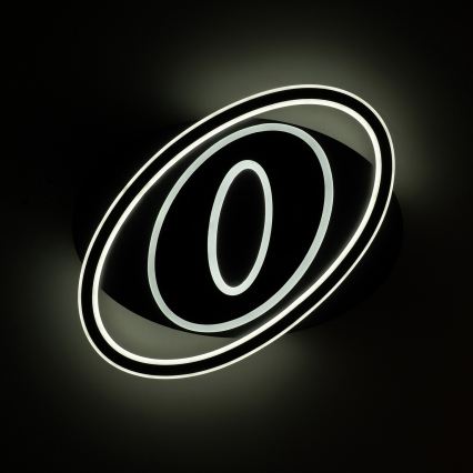 Brilagi - Димируемо LED таванно осветително тяло IRIS LED/78W/230V 3000-6000K 37x49 см черно + дистанционно управление