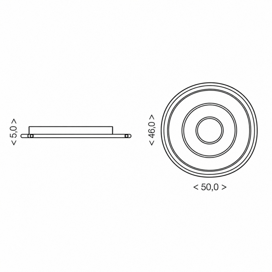 BRILAGI - димируемо LED таванно осветително тяло IRIS LED/83W/230V 3000-6000K 46x50 cm черно + дистанционно управление