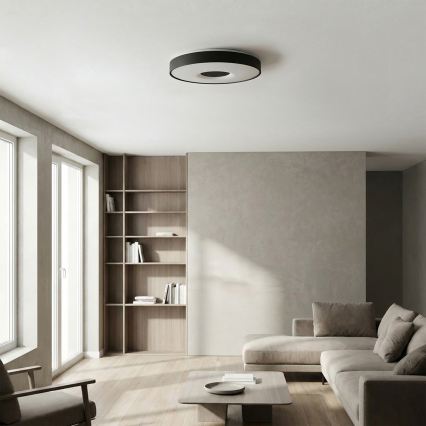 Brilagi - димируемо LED таванно осветително тяло JAMIS LED/48W/230V 3000–6500K диаметър 39 см черно + дистанционно управление