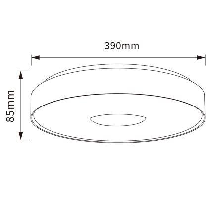 Brilagi - димируемо LED таванно осветително тяло JAMIS LED/48W/230V 3000–6500K диаметър 39 см черно + дистанционно управление