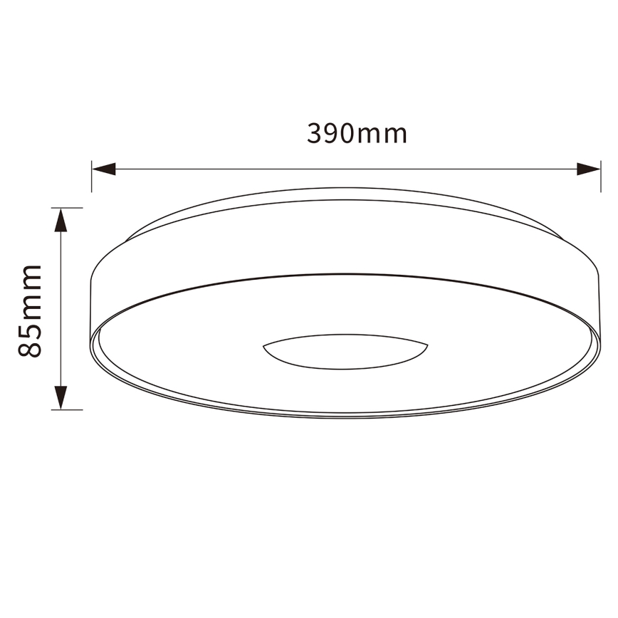 Brilagi - димируемо LED таванно осветително тяло JAMIS LED/48W/230V 3000–6500K диаметър 39 см черно + дистанционно управление