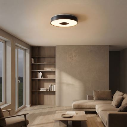 Brilagi - димируемо LED таванно осветително тяло JAMIS LED/48W/230V 3000–6500K диаметър 39 см черно + дистанционно управление
