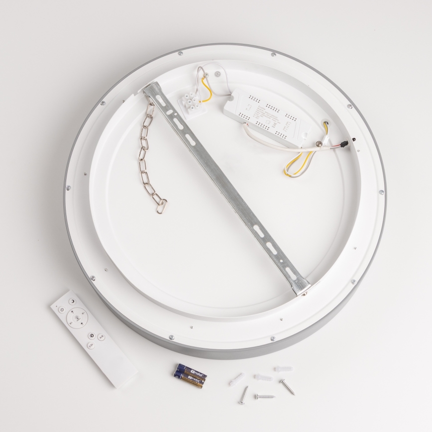 Brilagi - Димируем таванен LED плафон FALCON LED/40W/230V 3000-6500K Ø 45 см сив + дистанционно управление